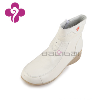 Hospital centro médico enfermeira sapatos senhoras inverno botas de couro branco